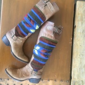 Freebird by Steven Quixote Blanket Leather Boot- 8